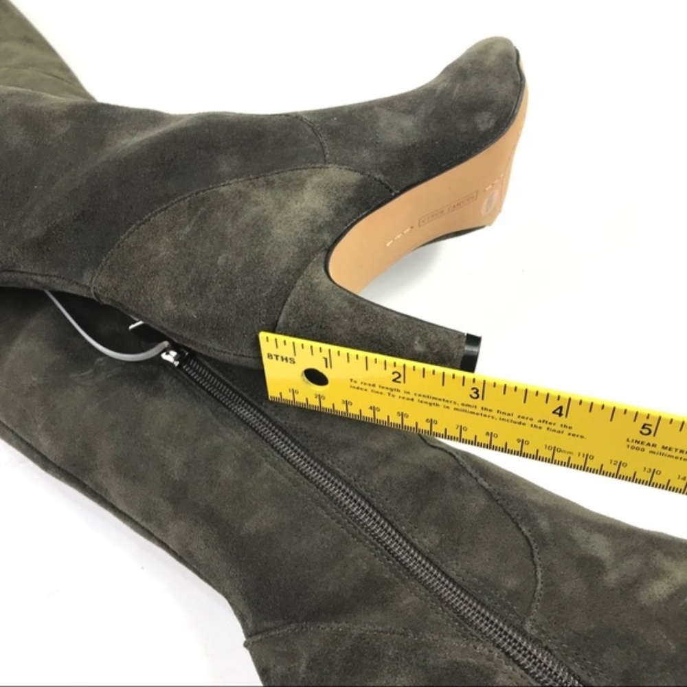 New! Vince Camuto Gray Over the Knee Suede Boots - Picture 6 of 8